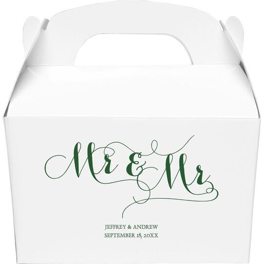 Scroll Mr & Mr Gable Favor Boxes