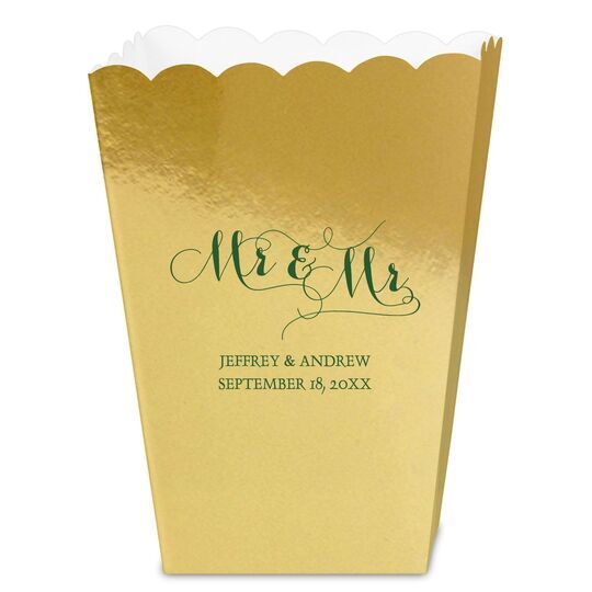 Scroll Mr & Mr Mini Popcorn Boxes