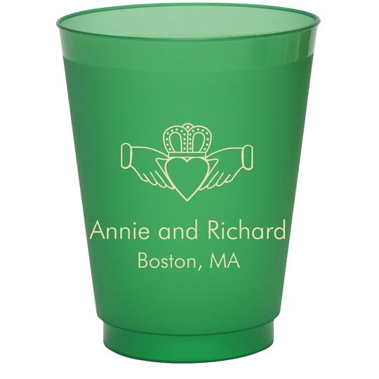 Traditional Irish Claddaugh Colored Shatterproof Cups