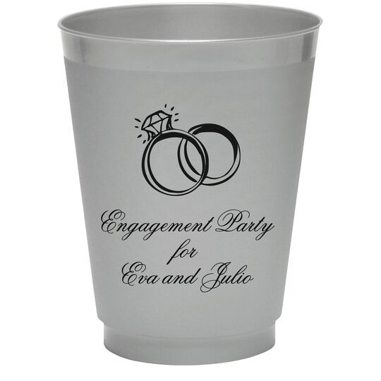 Wedding Rings Colored Shatterproof Cups