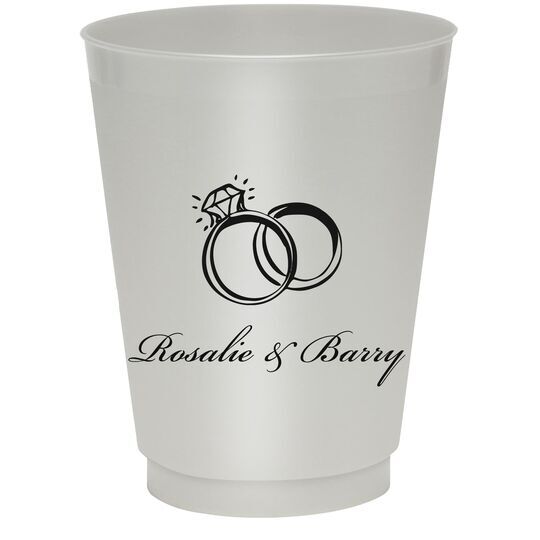 Wedding Rings Colored Shatterproof Cups