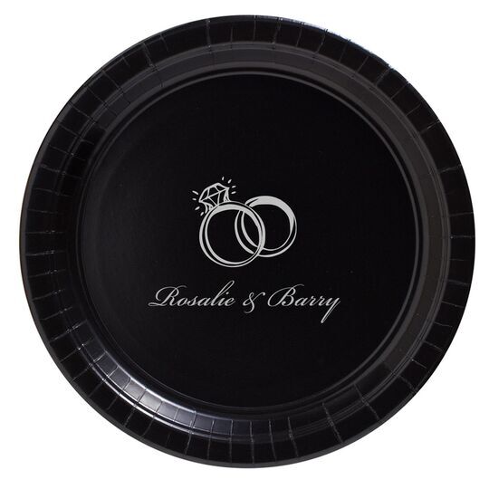 Wedding Rings Paper Plates