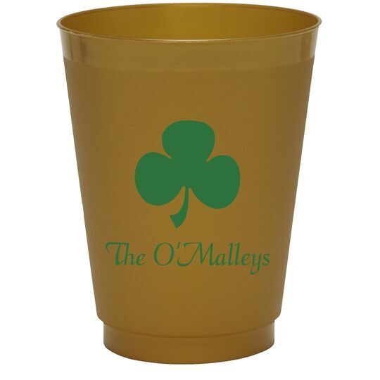 Three Leaf Shamrock Colored Shatterproof Cups