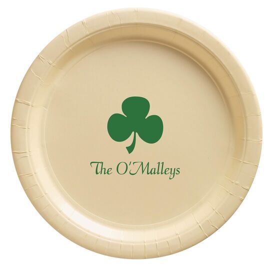 Three Leaf Shamrock Paper Plates