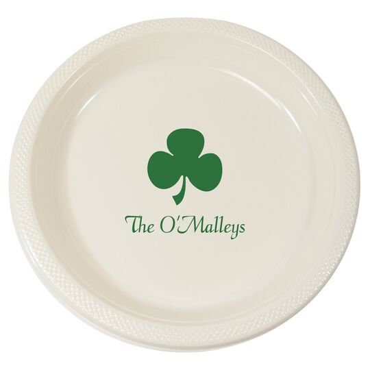 Three Leaf Shamrock Plastic Plates