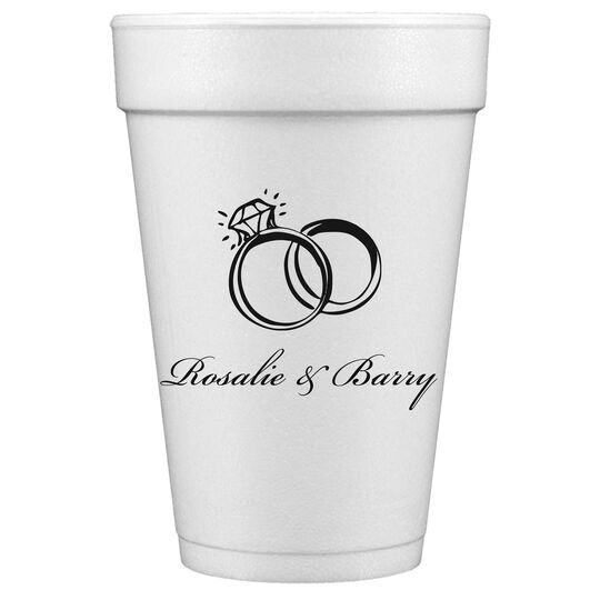 Wedding Rings Styrofoam Cups