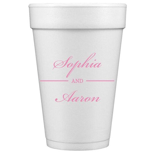 Duo Name Styrofoam Cups