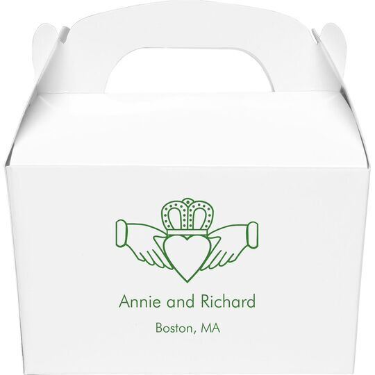 Traditional Irish Claddaugh Gable Favor Boxes
