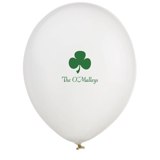 Three Leaf Shamrock Latex Balloons