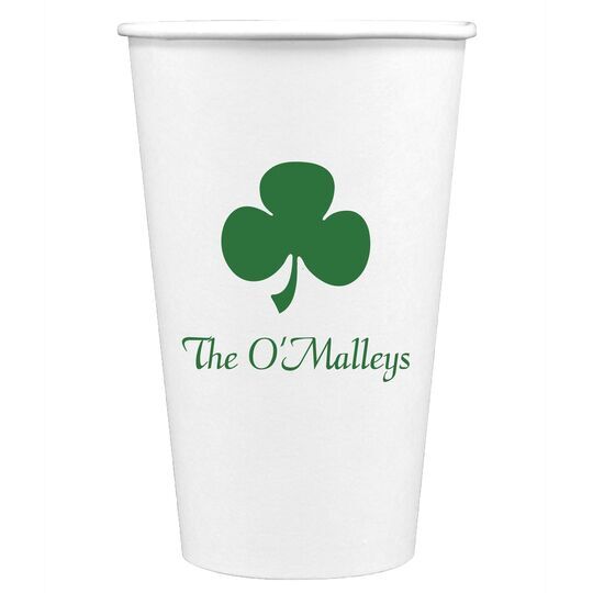 Three Leaf Shamrock Paper Coffee Cups