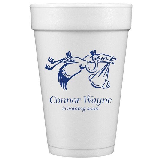 Special Stork Delivery Styrofoam Cups