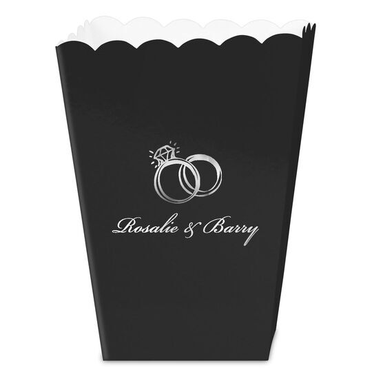 Wedding Rings Mini Popcorn Boxes