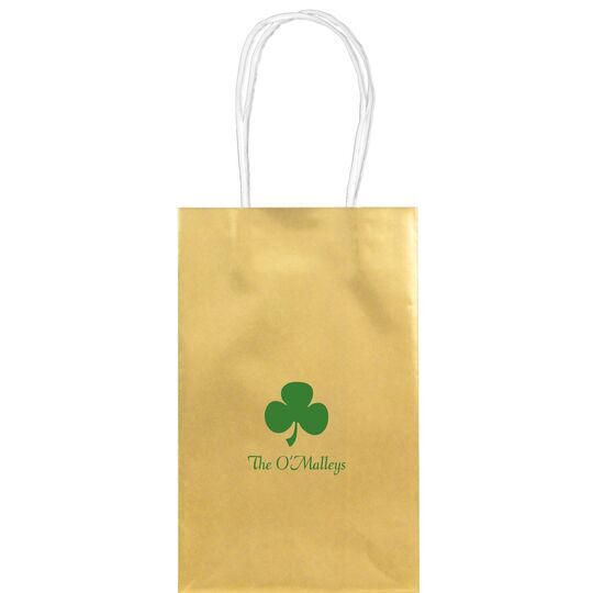 Three Leaf Shamrock Medium Twisted Handled Bags