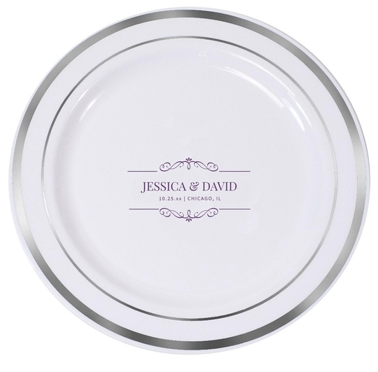 St. Regis Scroll Premium Banded Plastic Plates