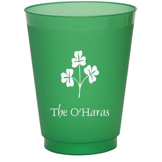 Three Clovers Colored Shatterproof Cups