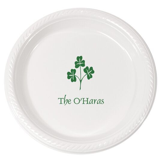 Three Clovers Plastic Plates