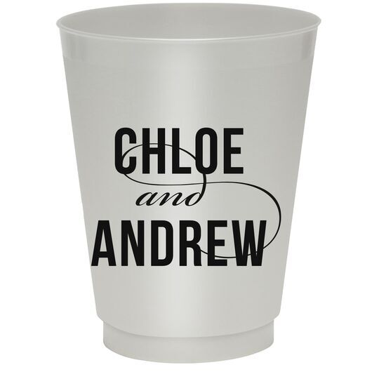 Modern Couple Colored Shatterproof Cups