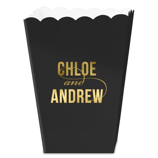 Modern Couple Mini Popcorn Boxes
