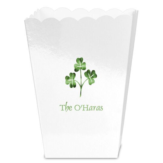 Three Clovers Mini Popcorn Boxes