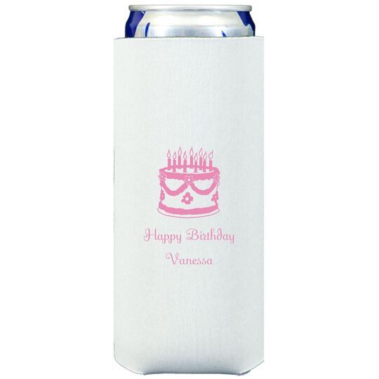 Sweet Floral Birthday Cake Collapsible Slim Huggers