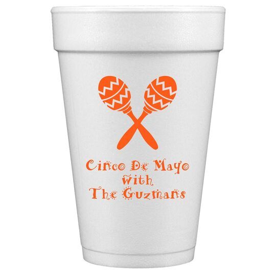 Maracas Styrofoam Cups
