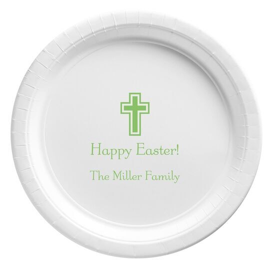 Outlined Cross Paper Plates
