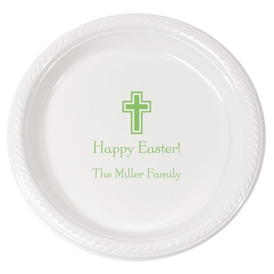Outlined Cross Plastic Plates