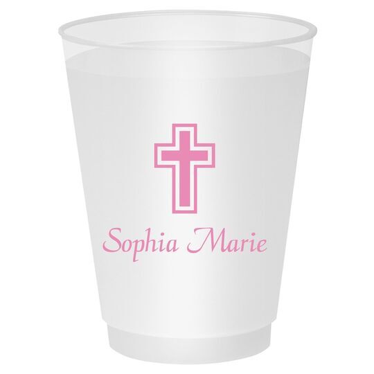 Outlined Cross Shatterproof Cups
