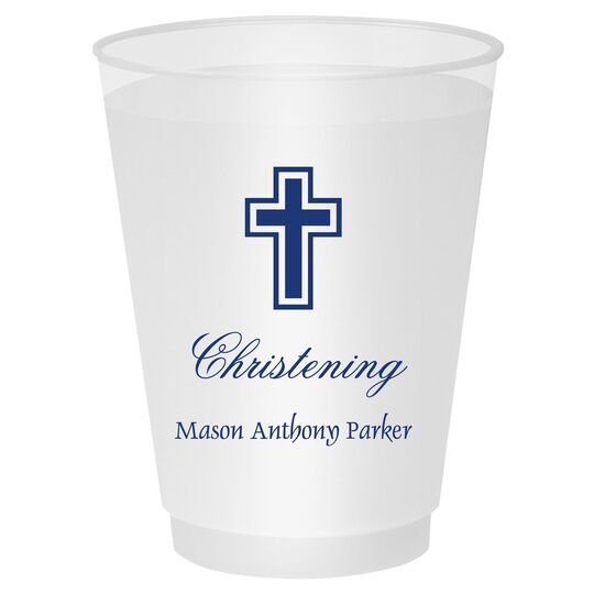 Outlined Cross Shatterproof Cups