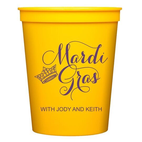 Mardi Gras Crown Stadium Cups