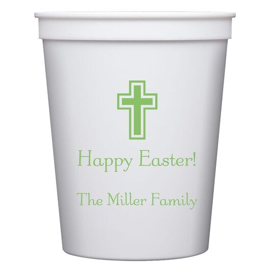 Outlined Cross Stadium Cups