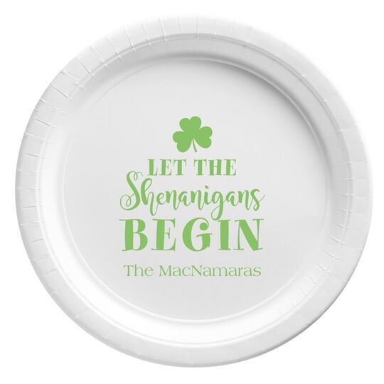 Let The Shenanigans Begin Paper Plates