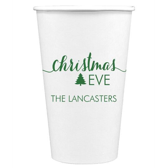 Elegant Christmas Eve Paper Coffee Cups