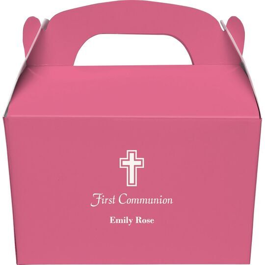 Outlined Cross Gable Favor Boxes