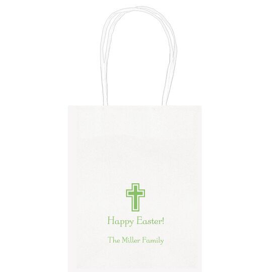 Outlined Cross Mini Twisted Handled Bags