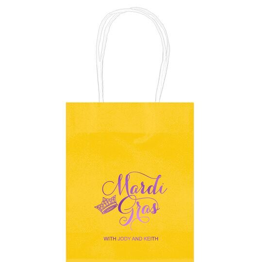 Mardi Gras Crown Mini Twisted Handled Bags