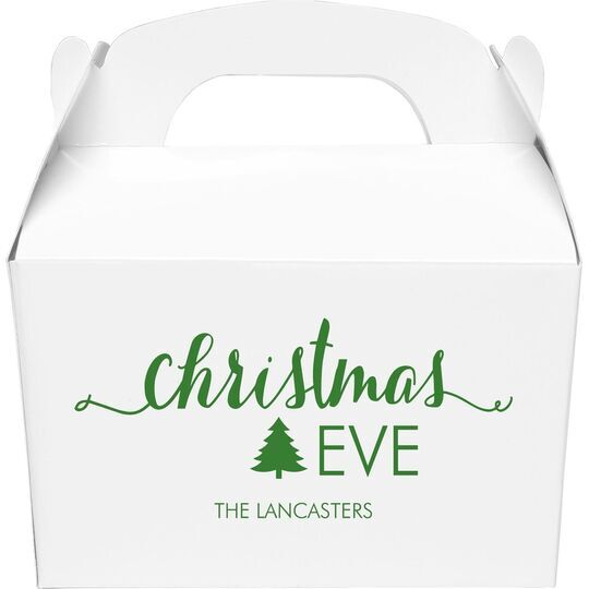 Elegant Christmas Eve Gable Favor Boxes