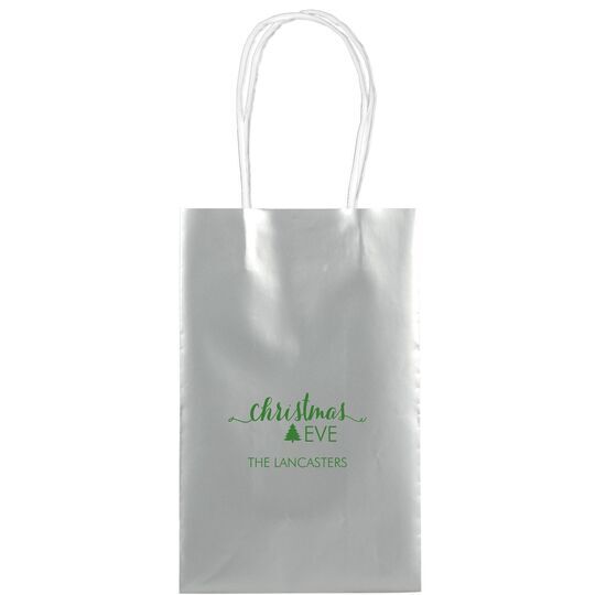 Elegant Christmas Eve Medium Twisted Handled Bags