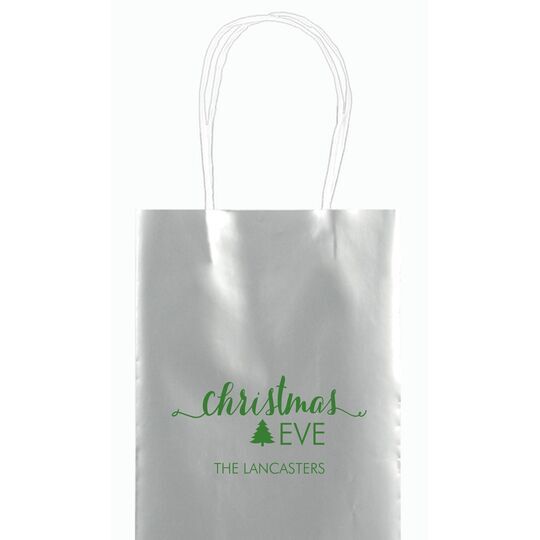 Elegant Christmas Eve Mini Twisted Handled Bags