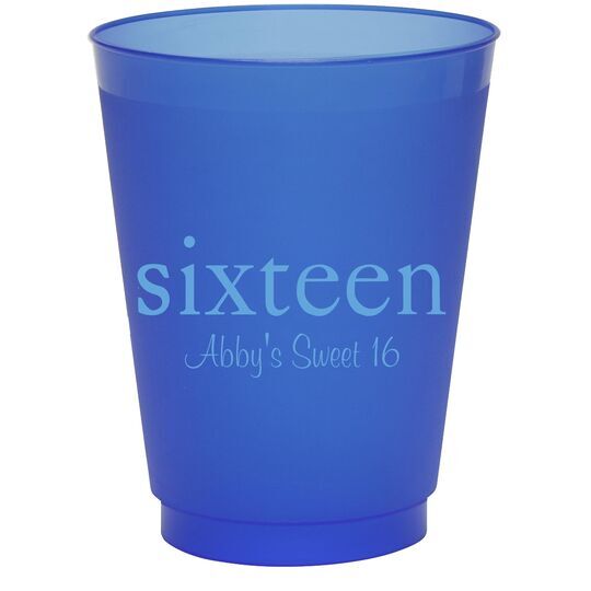 Select Your Big Number Colored Shatterproof Cups