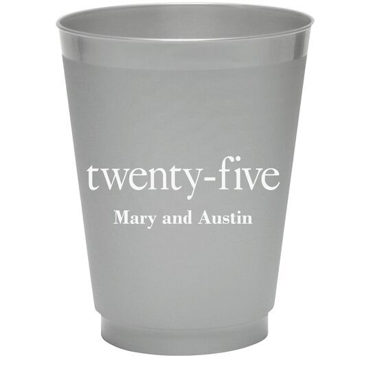 Select Your Big Number Colored Shatterproof Cups