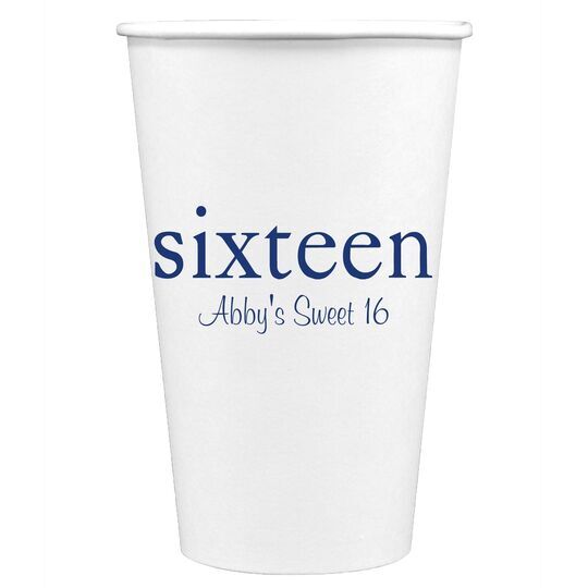 Select Your Big Number Paper Coffee Cups