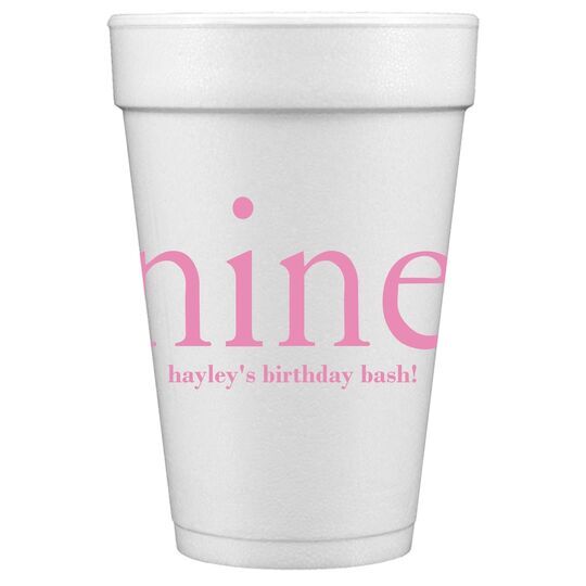 Select Your Big Number Styrofoam Cups
