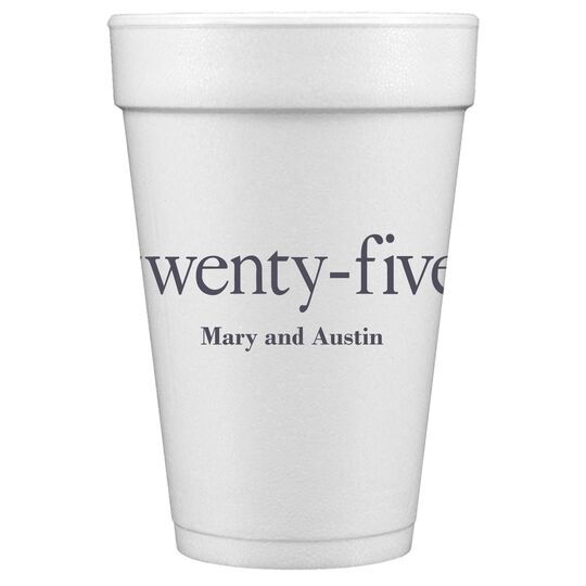 Select Your Big Number Styrofoam Cups