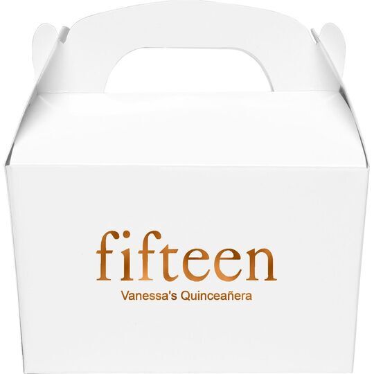 Select Your Big Number Gable Favor Boxes