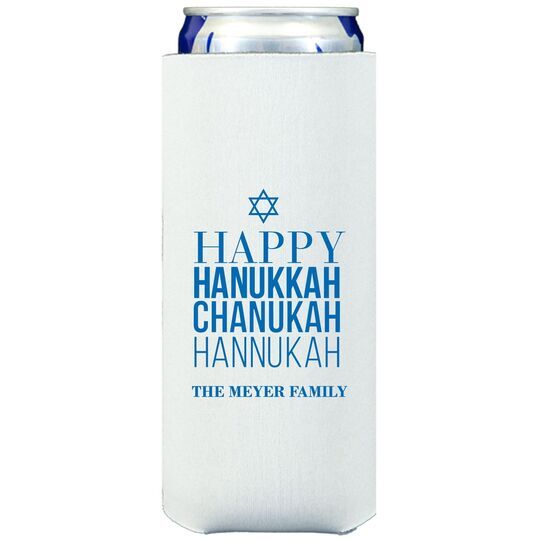 Hanukkah Chanukah Collapsible Slim Huggers