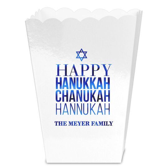 Hanukkah Chanukah Mini Popcorn Boxes