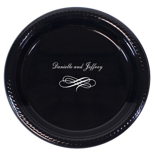 Scrolled Coronation Plastic Plates