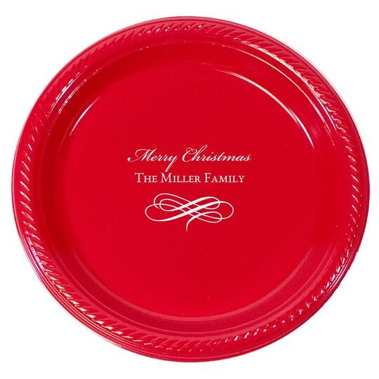 Scrolled Coronation Plastic Plates