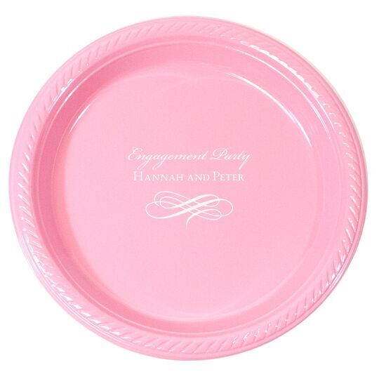 Scrolled Coronation Plastic Plates
